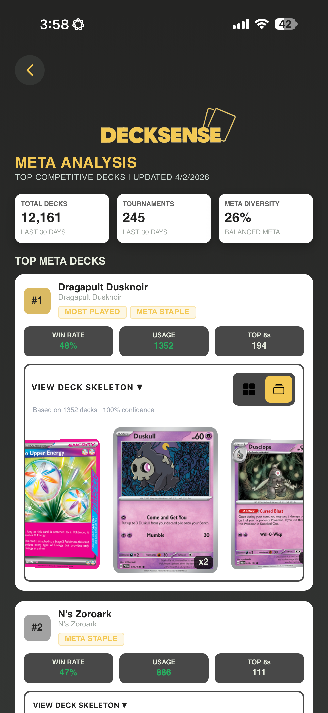 DeckSense — screen preview